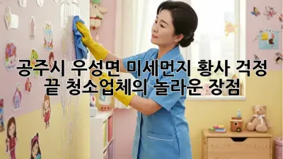 공주시 우성면 미세먼지, 황사 걱정 끝! 청소업체의 놀라운 장점
